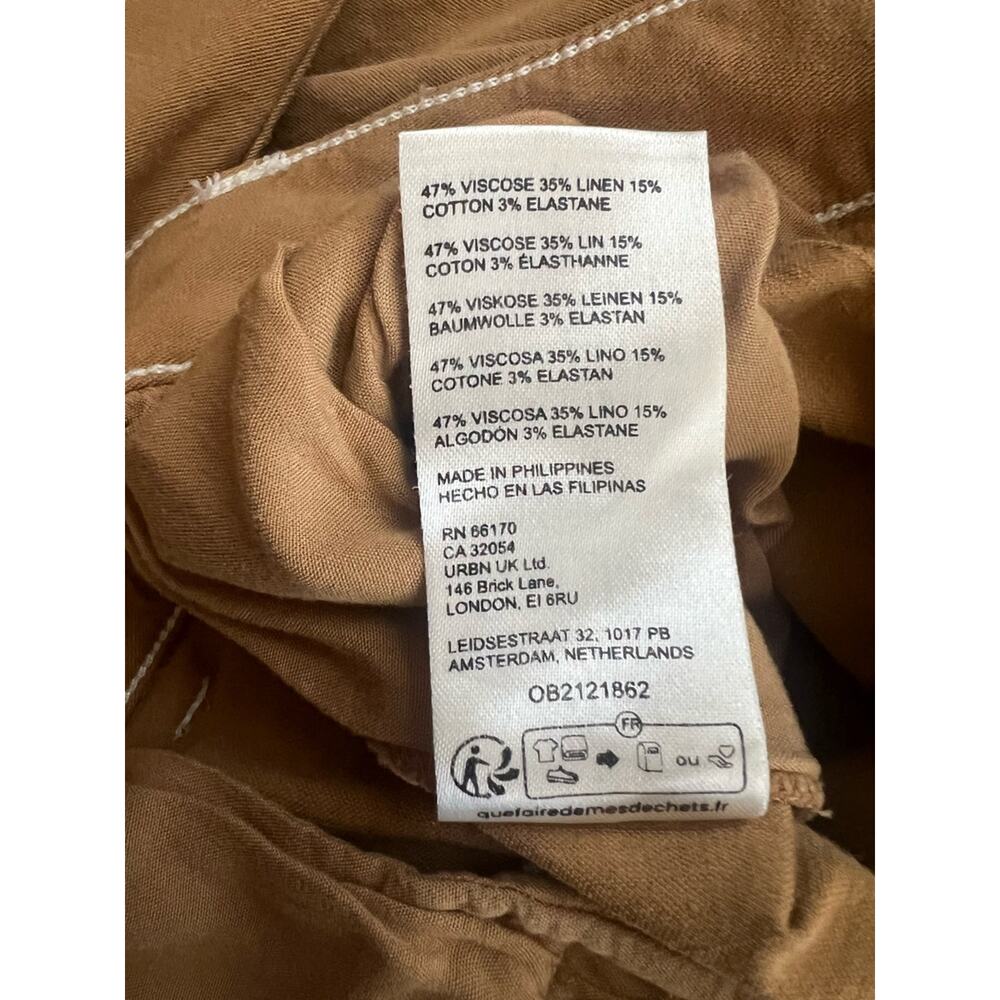 Anthropologie Maeve Women’s Contrast Stitch High Rise Wide Leg Pants Size 8 - Picture 10 of 12